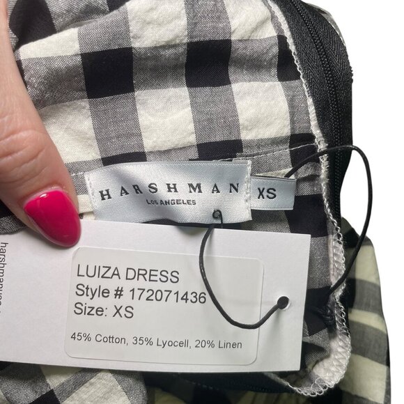 Harshman Luiza Gingham Cutout Midi Dress XS NWT - Picture 2 of 7